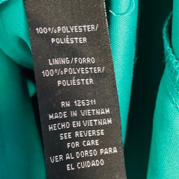 🍍 Ronni Nicole Green Abstract Floral Dress Sz 12 - Picture 5 of 5